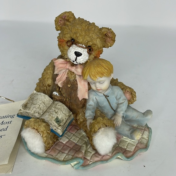 Vintage Christmas Around the World #230003 Pappa Bear Story Time Fuzzy Feet - Picture 3 of 15